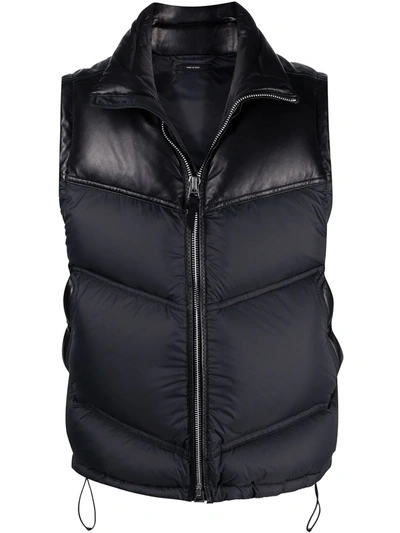 Shop Tom Ford Contrast-panel Padded Gilet In Blue