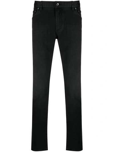 Shop Dolce & Gabbana Slim-fit Camouflage-pocket Jeans In Black