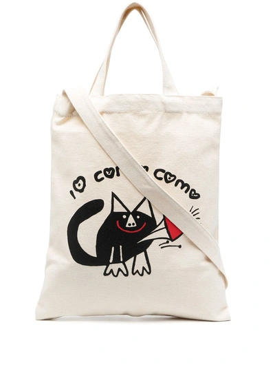 Shop 10 Corso Como Logo-print Padded Tote Bag In White