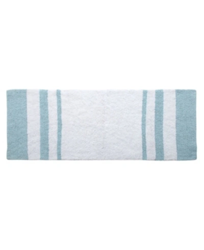 Shop Addy Home Fashions Broad Stripe Reversible Cotton Oversized Rug, 22" X 60" Bedding In Blue
