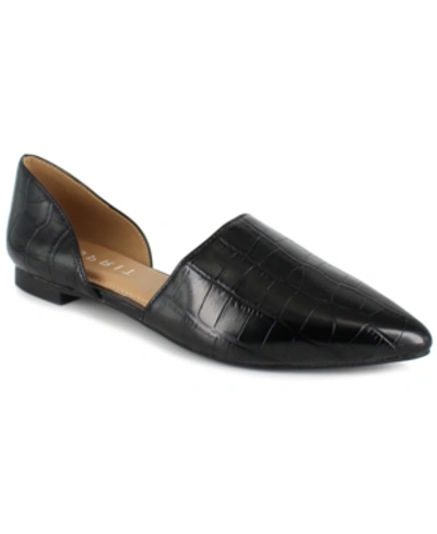 Shop Esprit Piper Flats Women's Shoes In Black Croco