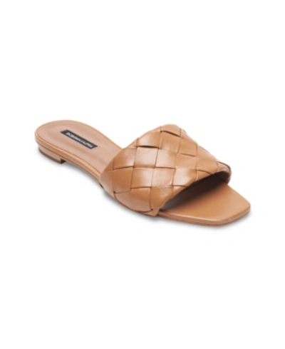 Shop Bcbgmaxazria Women's Remi Flat Sandal Women's Shoes In Cuero Woven Leather