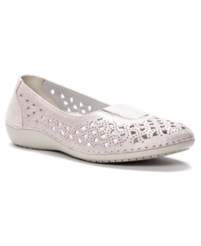 Shop Propét Women's Cabrini Slip-on Flat Shoes Women's Shoes In Medium Pink