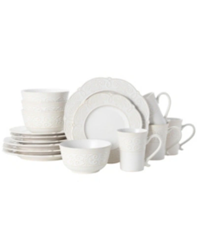 Pfaltzgraff Abby 16 Pc. Dinnerware Set, Service For 4 In White