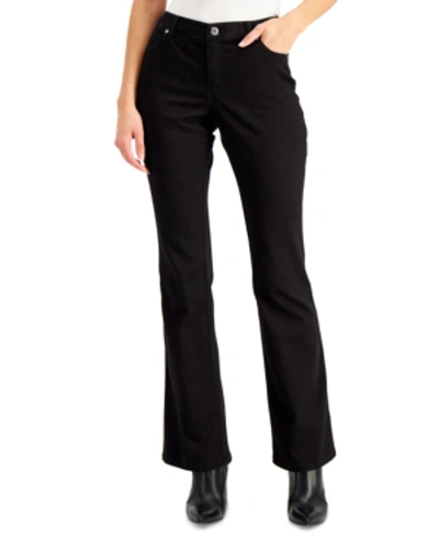 Shop Inc International Concepts Petite Mid Rise Bootcut Jeans, Created For Macy's In Deep Black