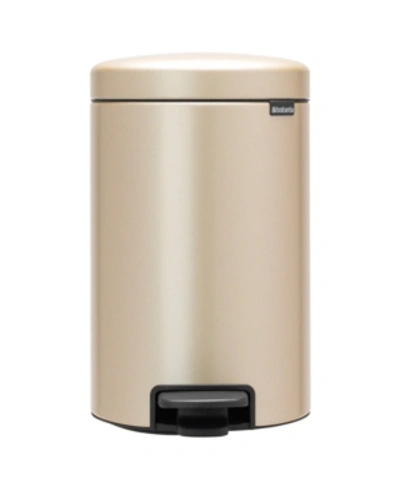 Shop Brabantia Newicon 3.2g Step Trash Can In Champagne