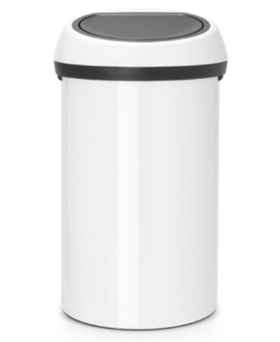 Shop Brabantia Touch Top 16g Trash Can In White