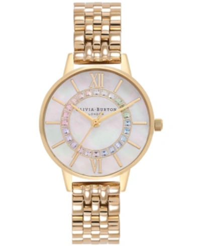 Shop Olivia Burton Women's Wonderland Gold-tone Stainless Steel Bracelet Watch 30mm