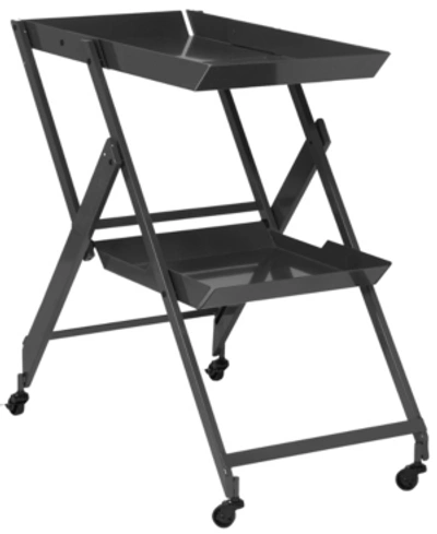 Shop Furniture Of America Tiro Folding Server Cart In Black
