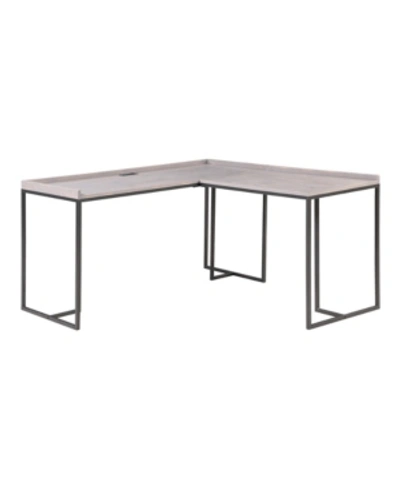 Shop Furniture Of America Deravig L-shape Corner Desk In Gray