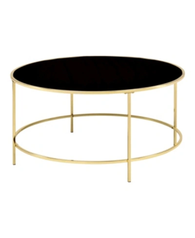 Shop Furniture Of America Pakse Glass Top Coffee Table In Medium Yellow