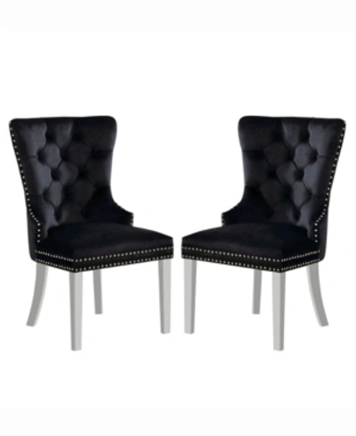 Furniture Of America Brindabella Tufted Chairs, Set Of 2 In Black