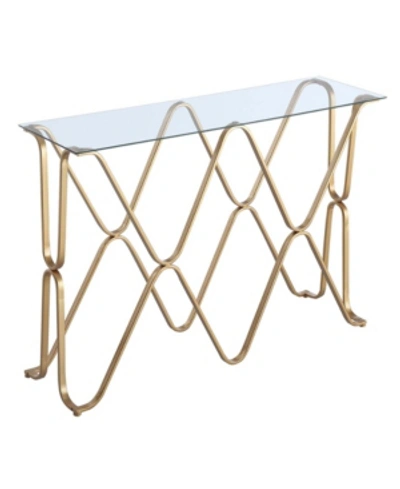 Shop Convenience Concepts Neptune Console Table In Gold-tone