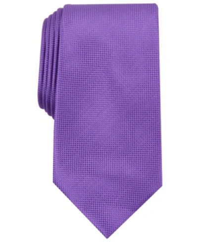 Shop Perry Ellis Men's  Oxford Solid Tie In Purple