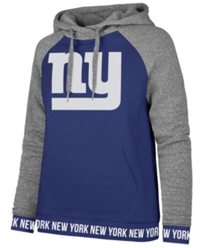 Shop 47 Brand Women's New York Giants Revolve Hooded Sweatshirt In Royalblue/gray
