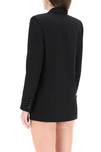 Shop Saint Laurent Double-breasted Tuxedo Jacket In Black