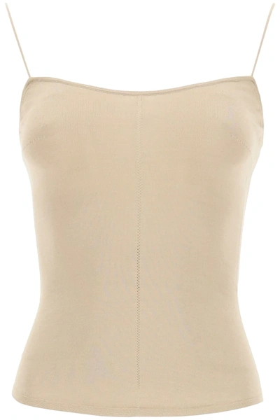 Shop Lemaire Knit Tank Top In Beige