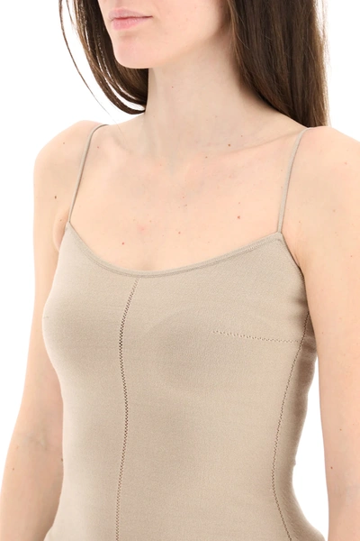 Shop Lemaire Knit Tank Top In Beige