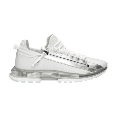 Shop Givenchy Spectre Zip Sneakers In White Silver