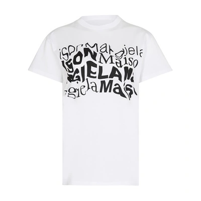Shop Maison Margiela Short Sleeve T-shirt In Optic White