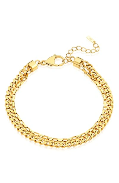 Shop Adornia Layer Chain Bracelet In Yellow