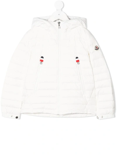 Shop Moncler Sill Hooded Down Jacket In White