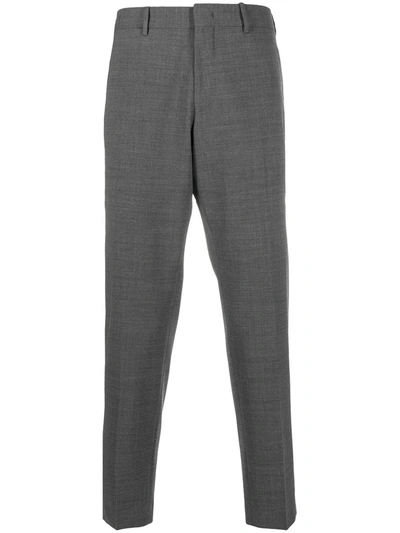 Shop Pt01 Stretch-wool Cropped Trousers In Grey