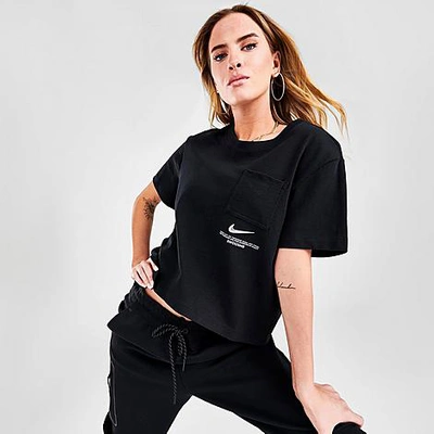 Shop Nike Women's Sportswear Swoosh T-shirt In Black