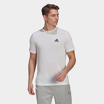 Shop Adidas Originals Adidas Men's Aeroready Designed 2 Move Feelready Sport T-shirt In White/black