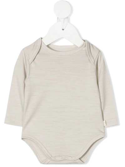 Knot Marl Knit Baby Grow In Grey