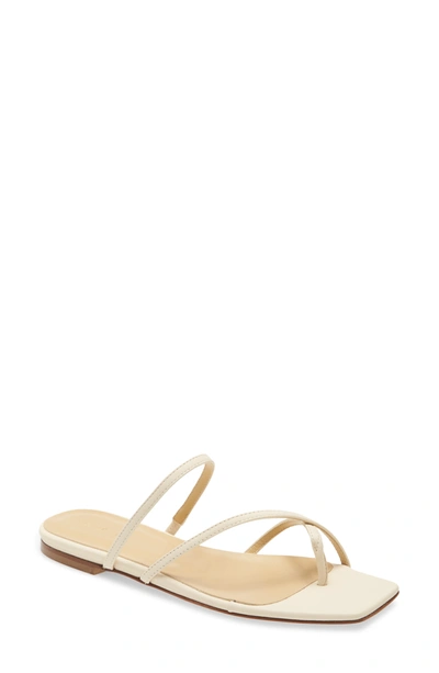 Shop Aeyde Marina Slide Sandal In Creamy Nappa Leather