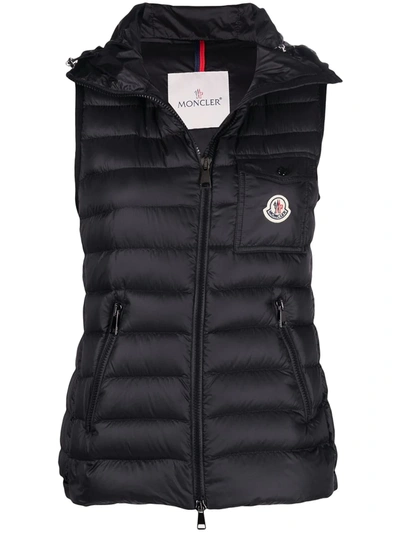 Shop Moncler Glyco Down Gilet In Black