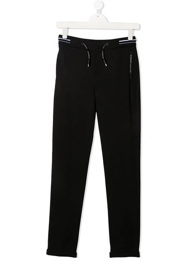Shop Givenchy Teen Logo-print Drawstring Track Pants In Black