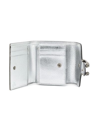 Shop Gucci Dionysus Leather Continental Wallet In Silver