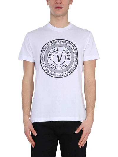 Shop Versace Jeans Couture Regular Fit T-shirt In White