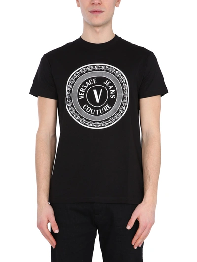 Shop Versace Jeans Couture Regular Fit T-shirt In Black