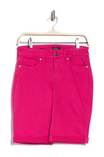 Shop Nydj Briella Roll Cuff Shorts In Big Pink