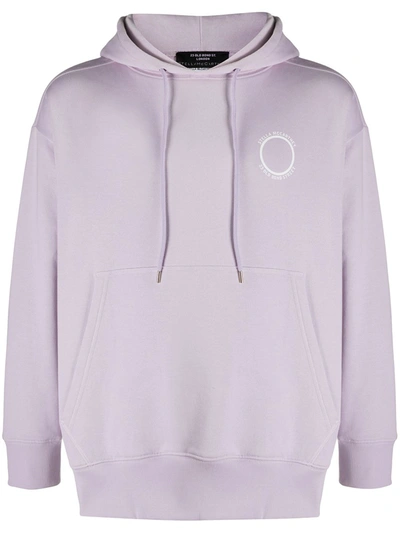 Shop Stella Mccartney Printed Cotton Hoodie In Violet