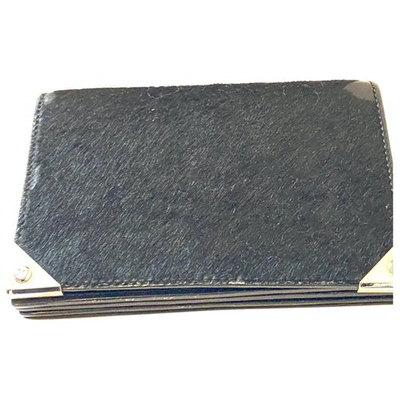 Pre-owned Alexander Wang Leather Wallet In Black