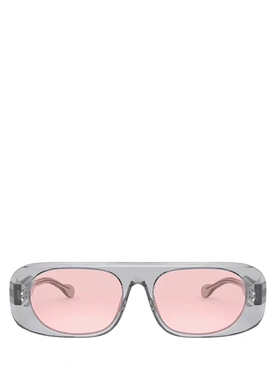 Shop Burberry Be4322 Transparent Grey Sunglasses