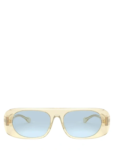 Shop Burberry Be4322 Transparent Yellow Sunglasses