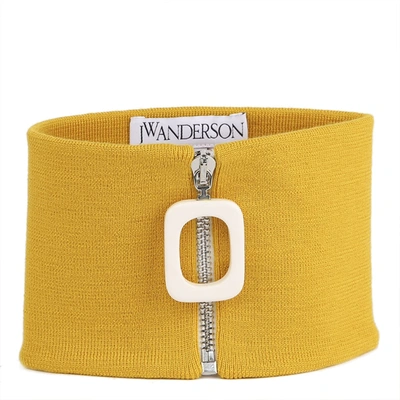 Shop Jw Anderson Yellow Wool Neckband