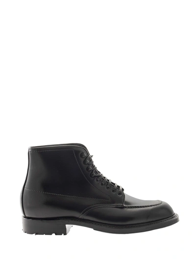 Shop Alden Shoe Company Black Shell Cordovan Indie Boot In Black Calfskin