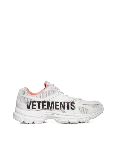 Shop Vetements Sneakers In All White