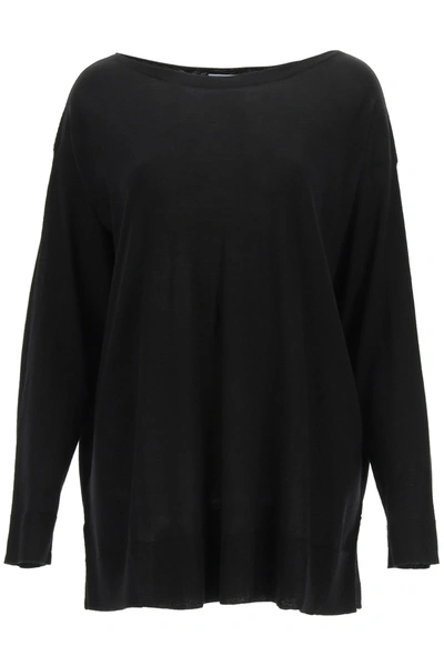 Shop Prada Sweater In Worsted Wool In Nero (black)