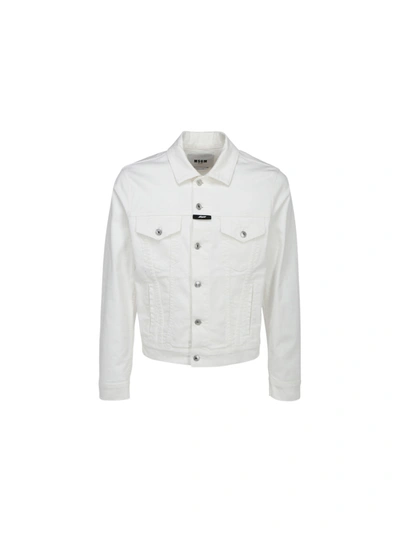Shop Msgm Jacket In Off White