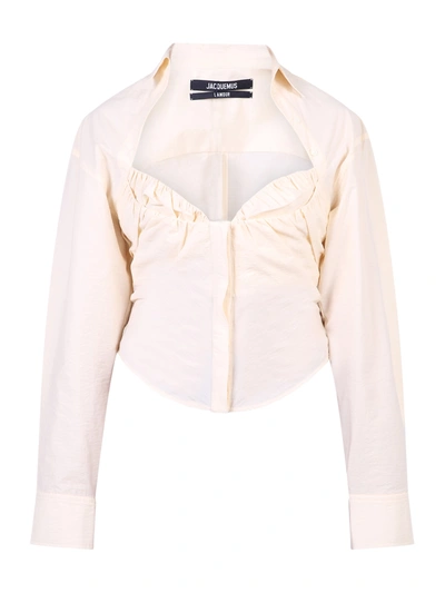Shop Jacquemus Layered Top In White