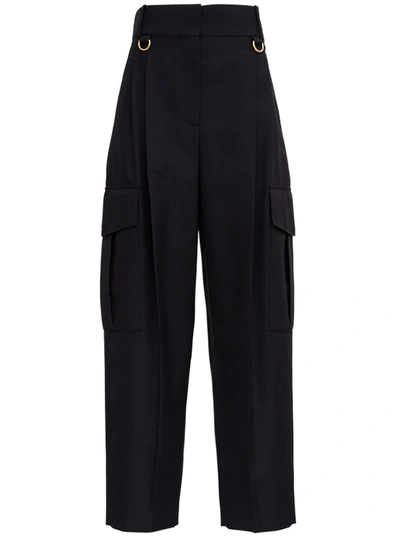 Shop Givenchy Black Cargo Pants In Light Wool