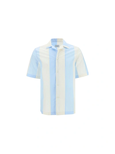 Shop Ferragamo Shirt In White/navy