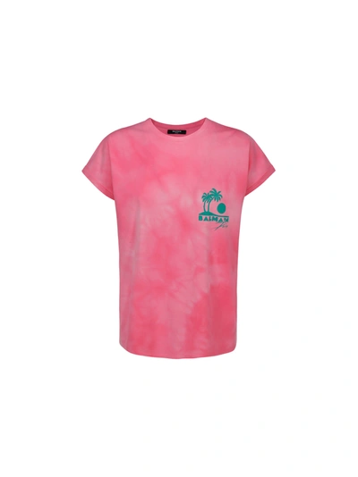 Shop Balmain T-shirt In Pink